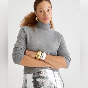 J. Crew Cashmere Shrunken Turtleneck Sweater Large